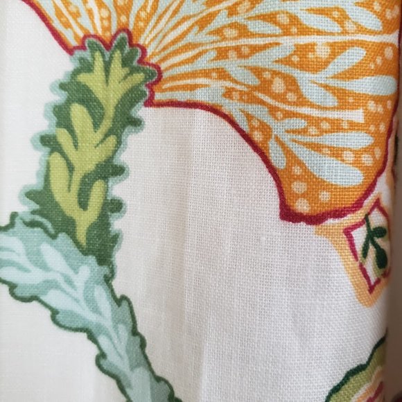 Custom Linen CurtIns 94W x 86L Jacobean Print Floral Cotton Lined - Picture 13 of 14